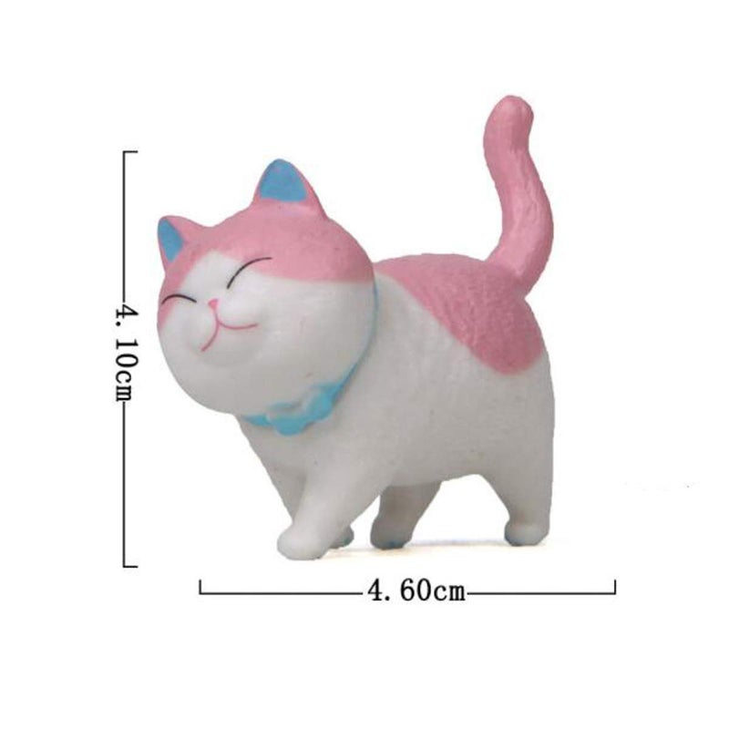 Halloluck 9 Pack Cute Miniature Cat Figure Animal Cat Characters Decor Mini Figure Collection Decor, Cake Topper, Plant, Automobile Decoration,Landscape Scenes - Image 3